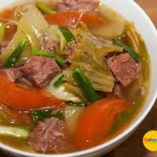 Canh Bò Nấu Cải Chua