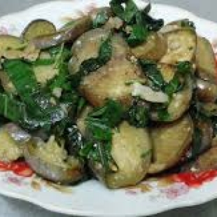 Cà Tím Xào Lá Lốp