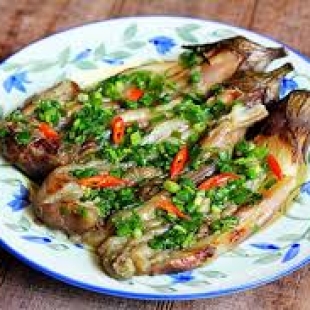 Cà Tím Nướng Mỡ Hành